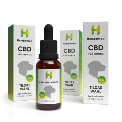 3x Premium CBD Öl für Hunde 6% Lachs-Aroma - Hempamed