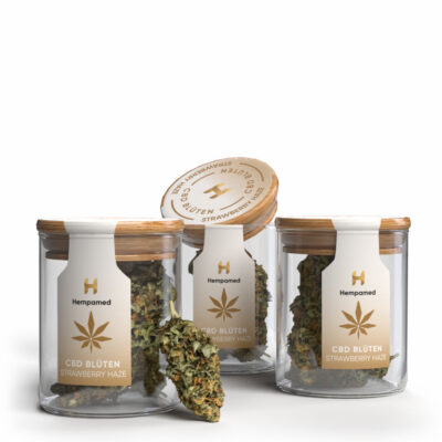 3x Strawberry Haze CBD Blüten 2 g - Hempamed