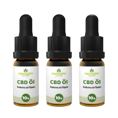 CBD Öl 10% Kurkuma und Piperin 3 zum Preis von 2 - Cannalin