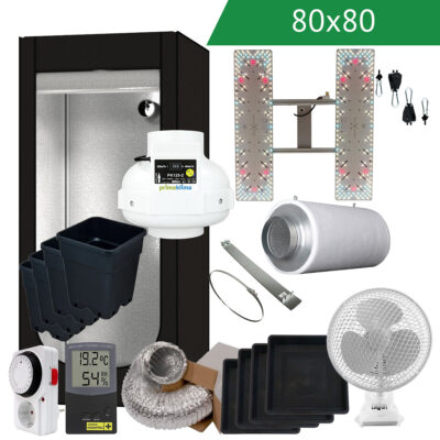 DIY LED Growbox Komplettset 80x80 220W - Grow Guru