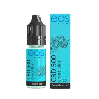 eos CBD Liquids 500mg 10ml Crystal Blue - CBDwelt