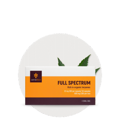 Premium CBD Kapseln mit CBDA 600 mg Vollspektrum - Cannadoca