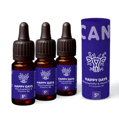 3x CBD Zyklusöl HAPPY DAYS 5% - Canimal