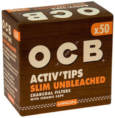OCB Activ Tips Slim ungebleicht 50 Stück - Bushdoctor