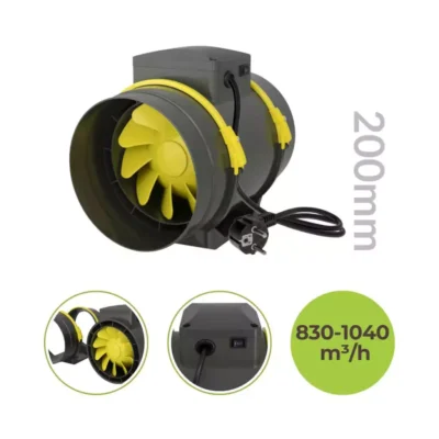PROFAN TT Lüfter Ø200mm 1040 m³/h 2-stufig  Garden Highpro - Hanfjack