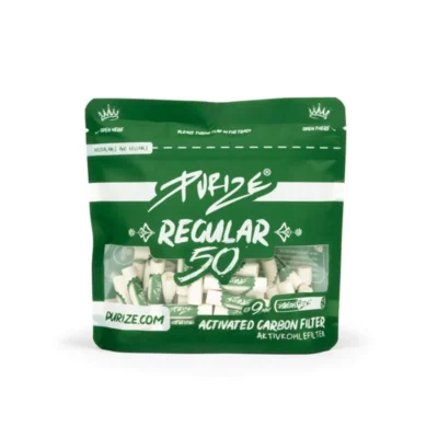 PURIZE Aktivkohlefilter Regular Size 9mm Weiß 50 Stück - Hanfjack