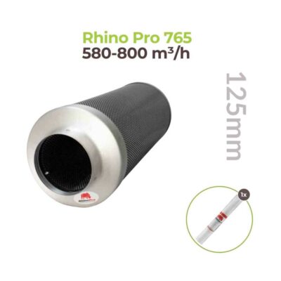Rhino Pro Aktivkohlefilter Serie 125mm 650-900 m³/h Rhino Pro 765 - Hanfjack
