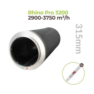 Rhino Pro Aktivkohlefilter Serie 315mm 2900-3750m³/h Rhino Pro 3200 - Hanfjack